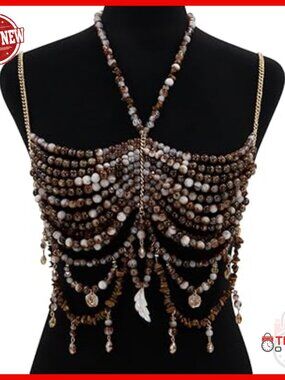 Handmade Beaded Body Chain Adjustable Festival Beach Jewelry Accessory